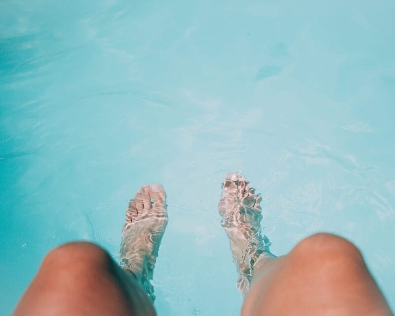 Feet in pool